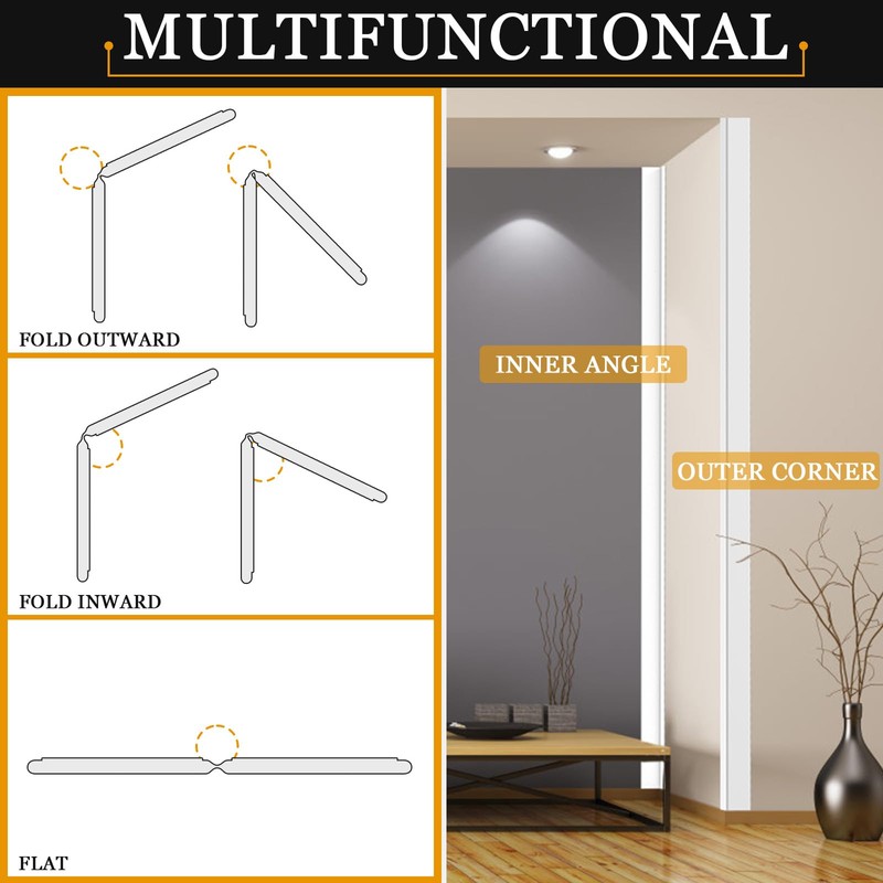 Wall Corner Protector Self-Adhesive Flexible – Durable Rubber, Furniture Edge