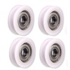 Atoplee 4pcs Round Groove Nylon Pulley Wheels Roller for Slide