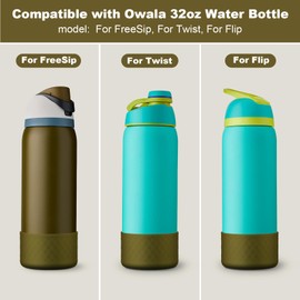 Silicone Boot for Owala Water Bottle 32 oz, Anti-Slip Protective Sleeve for FreeSip/Twist/Flip Stainless Steel Water Bottles Accessories