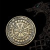 Viking Vegvisir Coin Viking Compass Coin Wayfinder Symbol Nordic Mythology