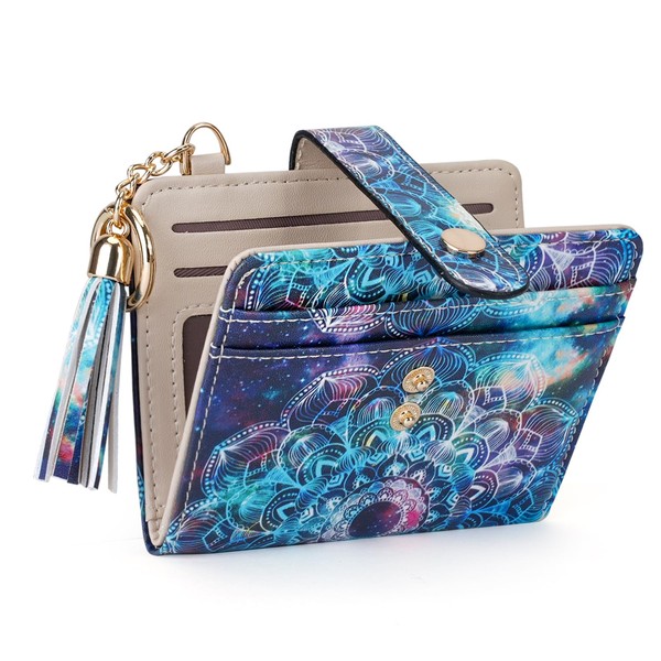 APHISON Women RFID Slim Bifold Wallet, Card Holder with Zipper