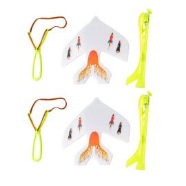AORHOFJ Pack of 2 Colourful Slingshot, Glider Plane, Children's Toy, Catapult Slingshot Foam Plane, Suitable for Boys and Girls from 5 Years Old