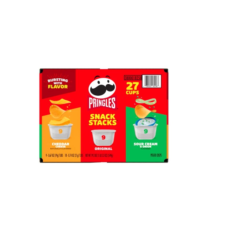 vic_space1 27 Cups Pringles Snack Stacks Potato Crisps Chips Flavored