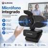 SJROHE® Cámara Web 1080p Webcam Con Micrófono 30fps Color Negro