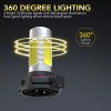 SHENKENUO 2PC 5202/H16 White LED Fog Light Bulbs For Chevy
