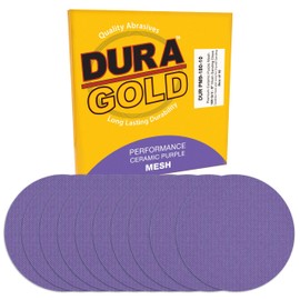 Dura-Gold Premium 180 Grit 9" Purple Ceramic Mesh Sanding Discs, Box of 10 - Dustless Hook & Loop Backing Sandpaper for Drywall Power Sander - Long-Lasting Fast Cut Abrasive, Anti-Clog Sanding Screen