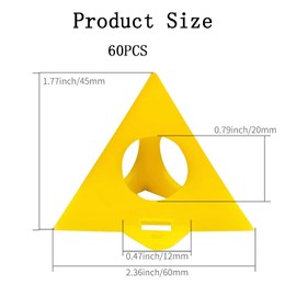 Lqucwepp 60PCS Painting Pyramids, Paint Support Stands,Mini Cone Paint Stands,Painters Pyramidsportable Carpenter Painter Tools Pyramid Stands Set