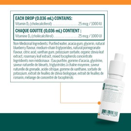 Genestra Brands Genestra Brands D-Mulsion 1000 IU - Liquid Vitamin D3 - For Healthy Bones & Teeth - Immune Function Support - Non-GMO, Gluten Free & Dairy Free - 30 mL - Natural Berry Flavour