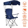 KOCASO Foldable Camping Chair with Canopy - Sun Protection Beach