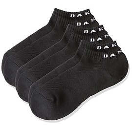 Oakley 93251JP Men's Sportswear 3P No Show Socks, jet black