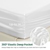 Love's cabin Satin Fitted Sheet Full Size - White Silky