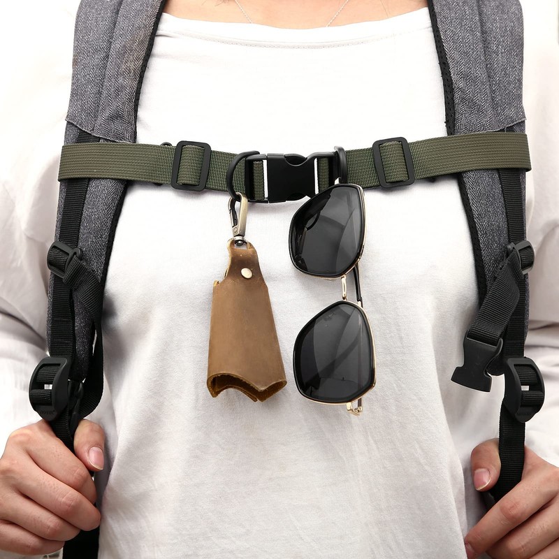 Ikerall 2 Pcs Adjustable Backpack Sternum Straps Chest Belt Hardness