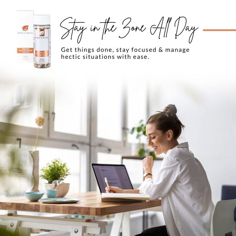 Organic Ashwagandha KSM 66 Capsules - Ayurveda Products for Stress