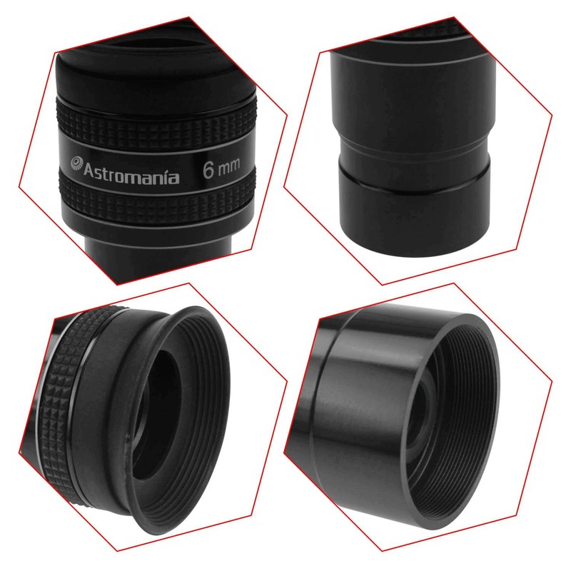 Astromania 1.25" 6mm 58-Degree Planetary II Eyepiece for Telescope