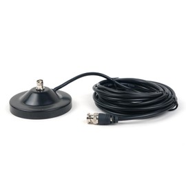 50 Ohm RF BNC Type to BNC 3.5 inch Antenna Magnet Mount Mobile with 16.4ft RG58U Cables Two Way Radio
