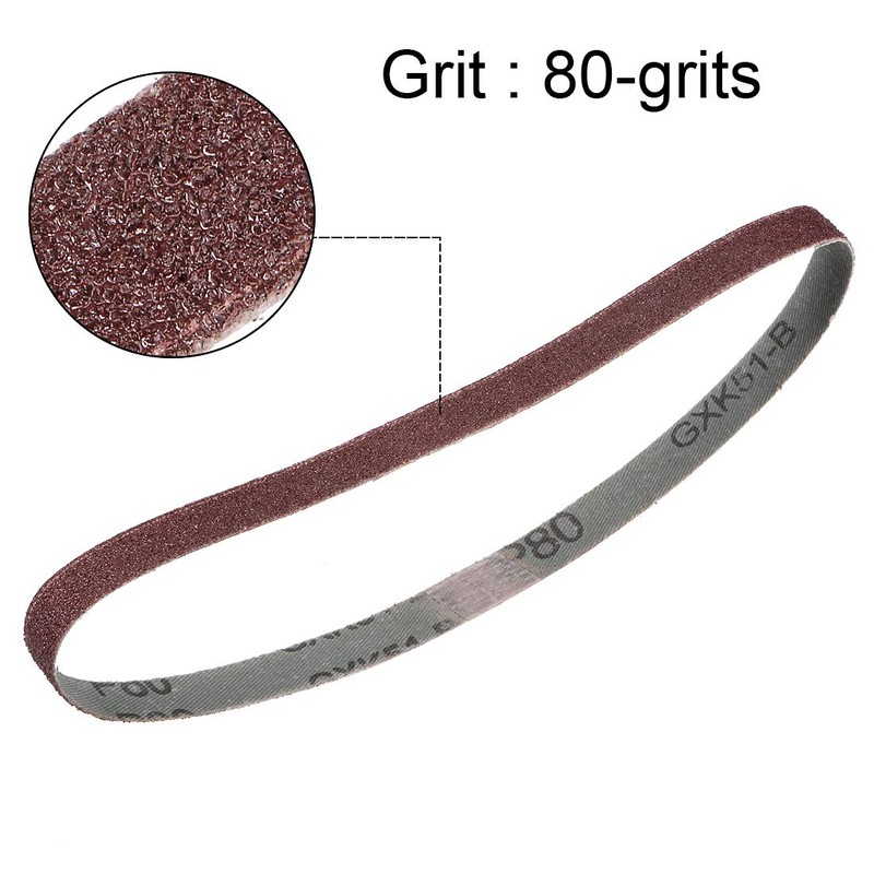 sourcing map 1/2-inch X 18-inch(13mm X 455mm) Sanding Belt 80