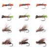 Bassdash Complete Fly Fishing Bristle Flies in Case Stream Tenkara
