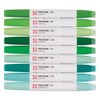 Talens Pantone Marker Set of 9 Green Dual Tip Pen