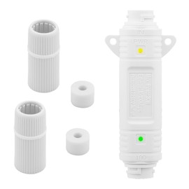 Leehitech Waterproof PoE Extender, IEEE 802.3af/at Standard Outdoor PoE Repeater with 10/100Mbps High Speed and 100m/250m Extension for Security Camera CCTV Surveillance