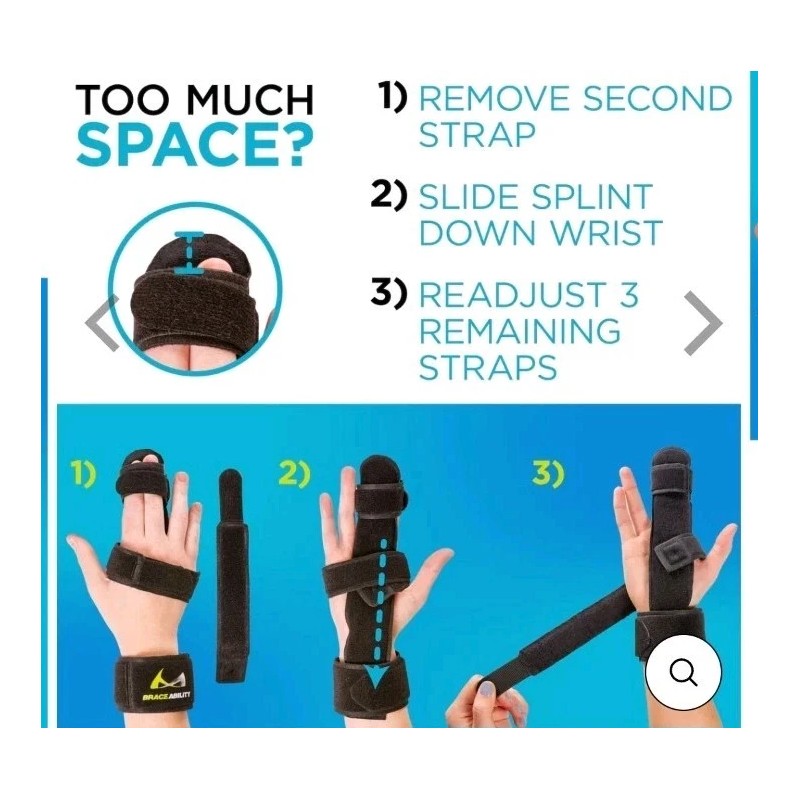 Braceability Finger Immobilizer Splint for Index, Middle, Ring or Pinky