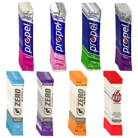 80 Electrolytes Powder Packets - No Sugar Variety Pack - Packaged in Stocked Pantry Box with Stainless Steel Stirring Straw!