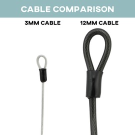 Lumintrail 3mm Braided Steel Coated Security Cable Luggage Lock Safety Cable Wire Double Loop