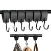 CTYUEYUN Pack of 6 S Hooks with Leather Loop, Black