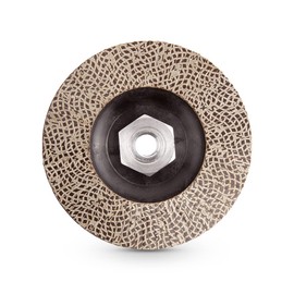 KGS Hybrid Diamond Flap Disc 4.5 inch 5/8 inch-11 Metal Adapter (Grit 120 (Black))