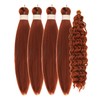 Ginger Orange Braiding Hair Pre Stretched Braiding Hair Extensions Corchet