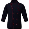 New Executive Contrast Piping Men's Chef Coat Unisex Chef'Jacket With