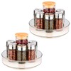 2 Pack Lazy Susan Organizer for Cabinet：Lazy Susan Turntable (8