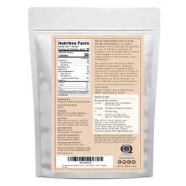 Healthworks Psyllium Husk Powder Organic -16 Oz / 1 Lb - Raw - Certified Organic - Finely Ground Powder from India - Keto, Vegan & Non-GMO - Fiber Support
