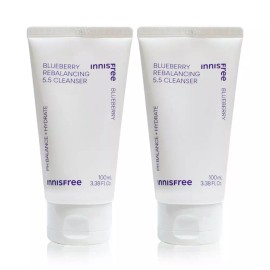 Innisfree 이니스프리 블루베리 리밸런싱 5.5 클렌저 100mlx2ea 폼클렌징 Innisfree Blueberry Rebalancing 5.5 Cleanser 100ml x 2ea Foaming Cleanser
