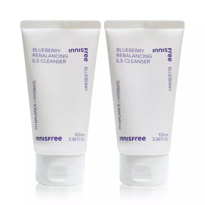 Innisfree 이니스프리 블루베리 리밸런싱 5.5 클렌저 100mlx2ea 폼클렌징 Innisfree Blueberry