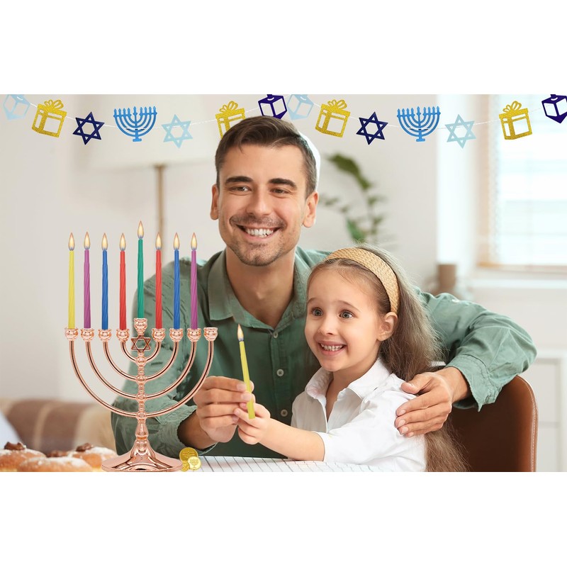 The Dreidel Company Jerusalem Hanukkah Candles Menorah Candles Single-Pack, Chanukah