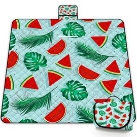 Poedist Extra Large Picnic Blanket Waterproof,80"x 80"Foldable Machine Washable Beach Blanket,Outdoor Blanket for 6-8 Adults,Suitable for Indoor Crawling,Park Beach,Camping,Hiking,Family Travel(Fruit)