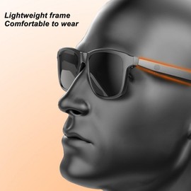 [Vbestlife] Smart Glasses, Bluetooth Touch Control Smart Audio Sunglasses with UV400 UV Protection, Open Ear Audio Glasses Support Hands-free Calls Magnetic Charging