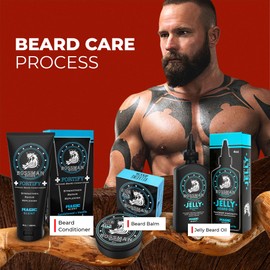 Bossman Bossman Essentials Beard Kit for Men - Beard Oil Jelly, Fortifying Conditioner Cream, Beard Balm - Grooming Growth Care Accessories (Magic)