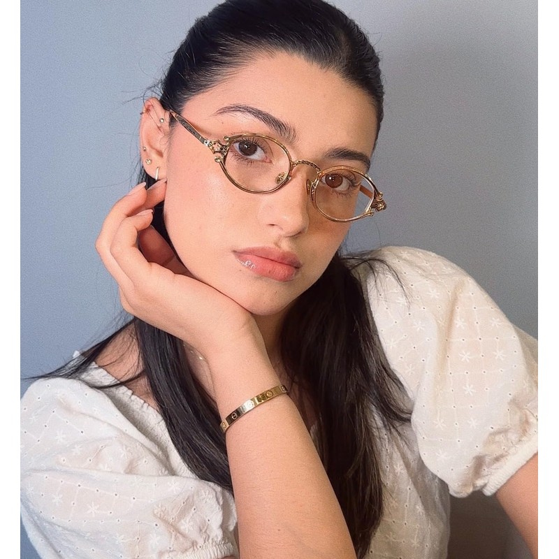 VOOGLAM Retro Round Blue Light Blocking Glasses for Women Men