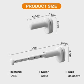 Foldable Clothes Hanger for Travel Clothes Airer Small Portable Mini Clothes Dryer Wall Dryer Extendable Folding Clothes Hook Wall Suitable for Multiple Scenarios for up to 7 Clothes Items