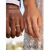 CASSIECA 5 Piece Rings Silver Gold Women 14 Carat Rings