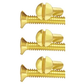 Rio Salto Brass 1/2" Gold Wall Plate Screws Switch Plate Wallplate Outlet Cover Screws #6-32 Screws .5in Use for Duplex and Toggle Wall Plates (6-Pack, Gold, Large)