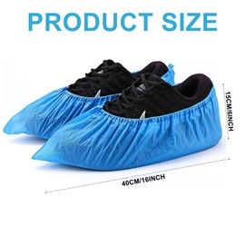 Disposable Shoe Covers Waterproof Overshoes Shoe Protector Covers Shoe Boot Cover Non Slip Plastic Shoes Covers Keeping Shoes Floors Carpets Clean 100 Pcs