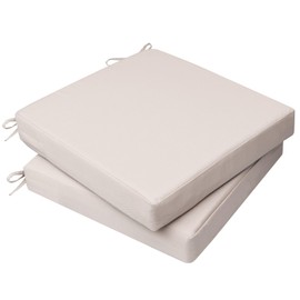 AAAAAcessories Outdoor Seat Cushions for Chairs, Waterproof, Fade-Resistant, 18" x 18" x 2", Patio Furniture Replacement Cushions, Set of 2, Sandstone Beige