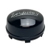 DropStars Gloss Black/Silver Logo Snap In Wheel Center Cap C-807-2