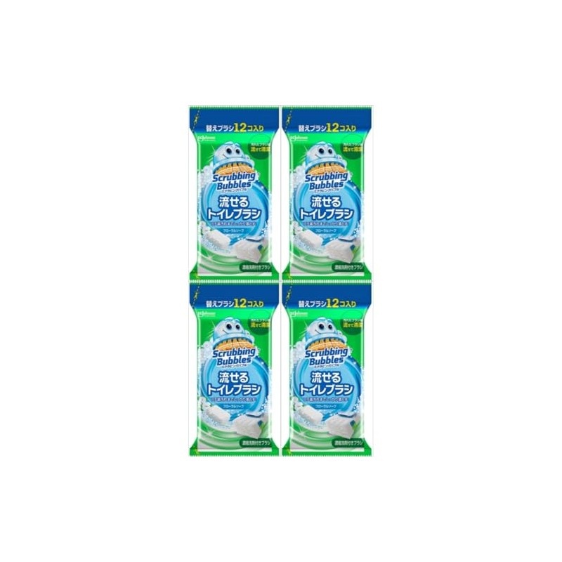 Scrubbing Bubbles Flushable Toilet Brush, Floral Soap Scent, Replacement Brush,