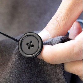 AKOAK 50 Pcs/Set 20mm DIY Button Colorful Candy Color Four-Eye Children's Clothing Buckle Work Clothes Button (Black)