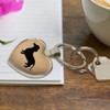 Dachshund Wiener Dog Keychain Heart Love Metal Key Chain Ring