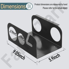 Grease Gun Holder - Grease Gun Storage Rack for Workshop Garage Factories Shops, Wall Mount Grease Gun Garage Organizer w/Removable Drip Cup, Oil Cartridge Holder and Spring