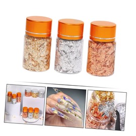 Baluue 2pcs 3 Nail DIY Gold Foil Sheet Gilding Flakes Nail Painting Foil Sheet for Natural